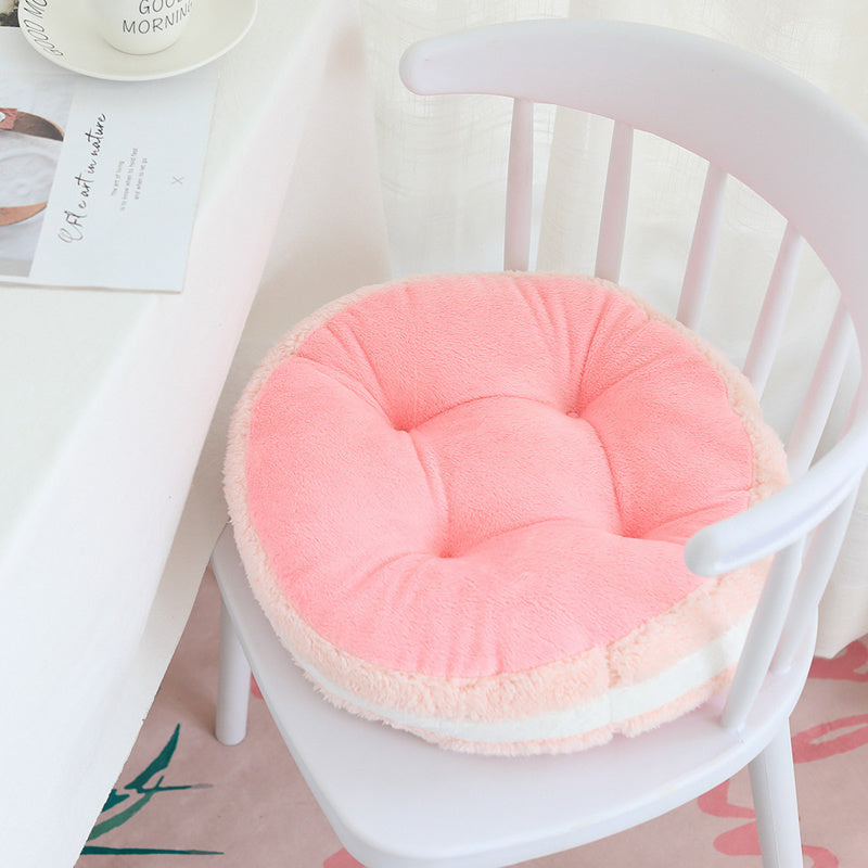 Ns Cute Macaron Biscuit Thickened Stool Cushion Cushion Office Bay Window Student Ass Dining Chair Cushion