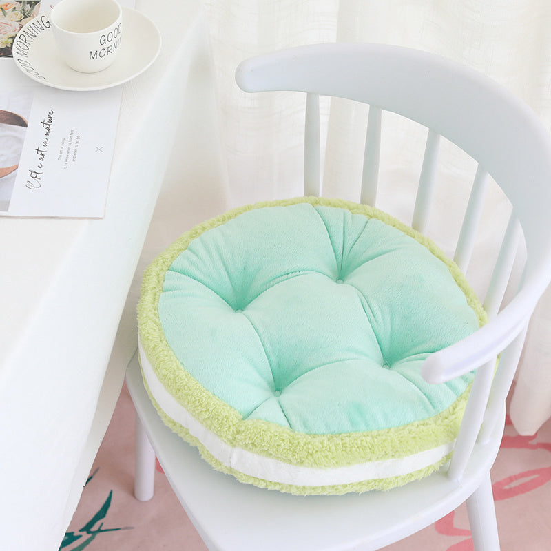 Ns Cute Macaron Biscuit Thickened Stool Cushion Cushion Office Bay Window Student Ass Dining Chair Cushion