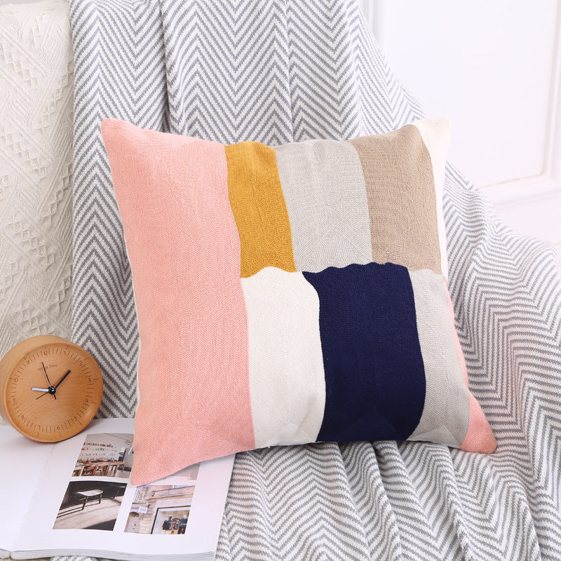 Taobao Hot Sale New Nordic Simple Home Embroidery Pillow Full Embroidered Bohemian Simple Embroidered Cushion