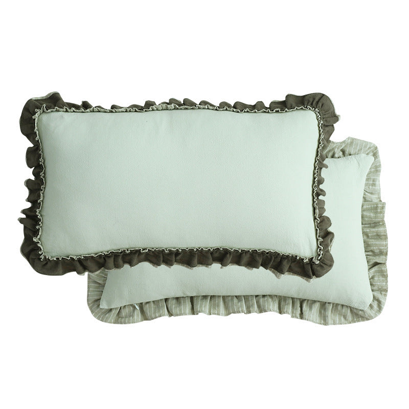 Pastoral Striped Sofa Cushion British Style Sweet Pillowcase