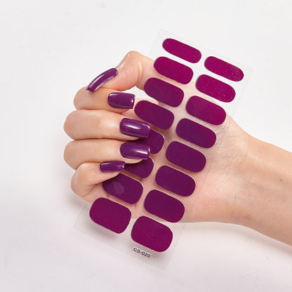 Pure Color 16 Nail Stickers - DropOnline.co