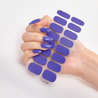Pure Color 16 Nail Stickers - DropOnline.co