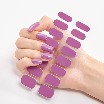 Pure Color 16 Nail Stickers - DropOnline.co