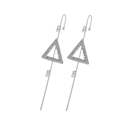 Glistening Ear Wrap Crawler Zircon Earrings Piercing Earrings Premium Earrings - DropOnline.co