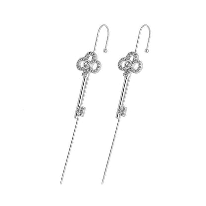 Glistening Ear Wrap Crawler Zircon Earrings Piercing Earrings Premium Earrings - DropOnline.co
