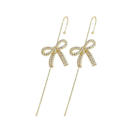 Glistening Ear Wrap Crawler Zircon Earrings Piercing Earrings Premium Earrings - DropOnline.co