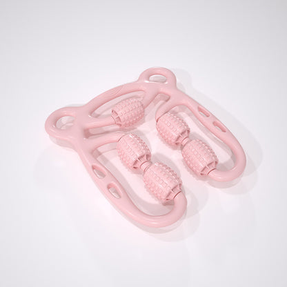 U Shape Trigger Point Massage Roller Full Body Massage Tool Arm Leg Neck Muscle Massager 4 Wheels Fitness Device For Sports - DropOnline.co