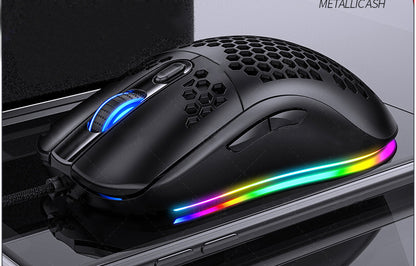 E-Sports Mechanical Wired Gaming Mouse With Rgb Glow - DropOnline.co
