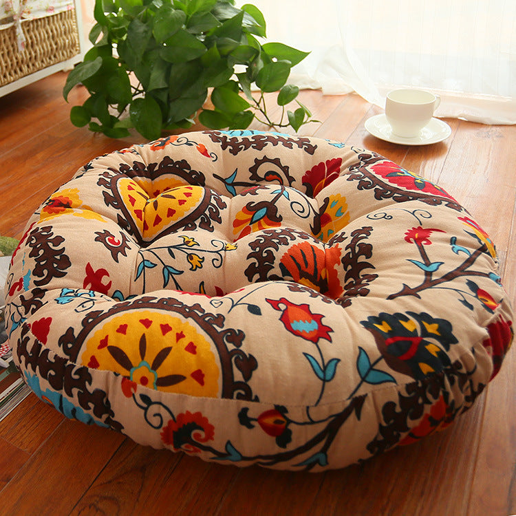 Cotton Linen Round Cushion Chair Cushion Fat Cushion