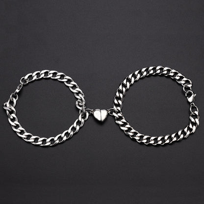Love Magnet Attracts a Pair Of Male And Female Couple Bracelets - DropOnline.co