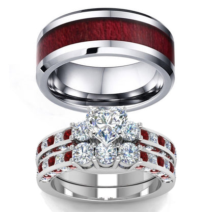 Men's And Women's Couple Rings With Zircon - DropOnline.co