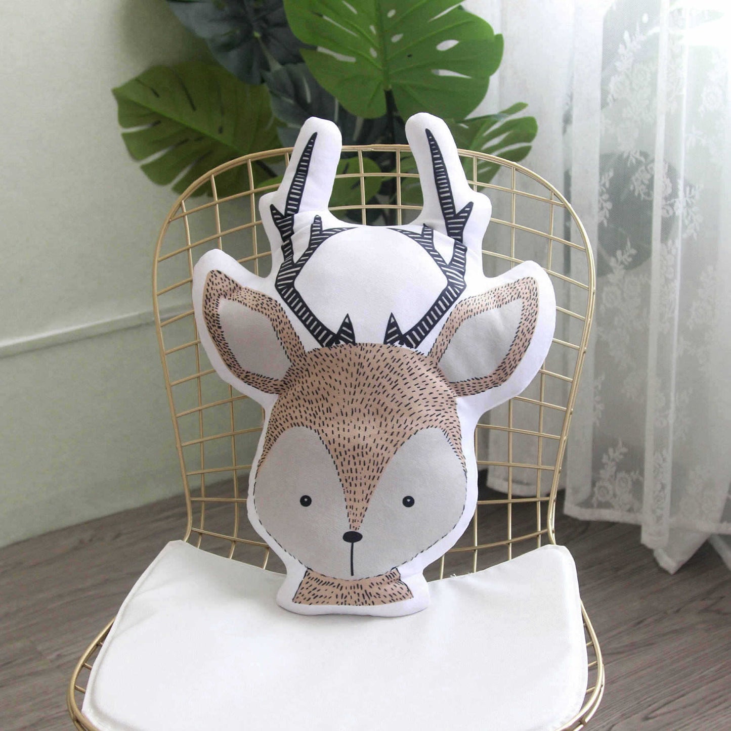 Forest Animal Pillow Sofa Bedroom Cushion