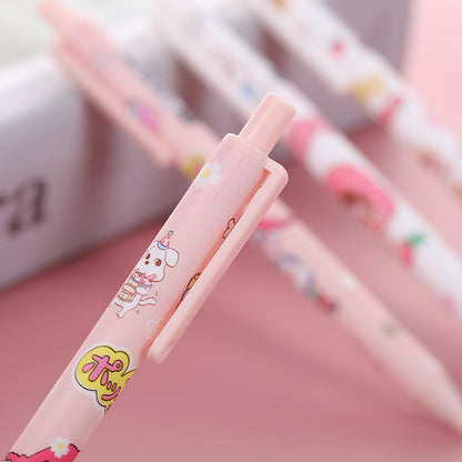 Push-type Black Pen 0.5 Signature Pen Push-type Gel Pen - DropOnline.co