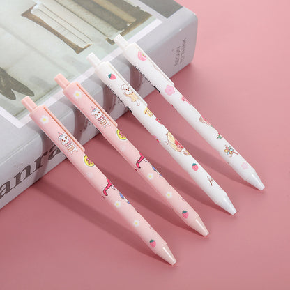 Push-type Black Pen 0.5 Signature Pen Push-type Gel Pen - DropOnline.co