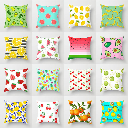 Summer Fruit Hug Pillowcase - Colorful Home Sofa Cushion Pillow Cover with Fresh Design