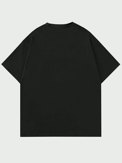 Men's Beauty Print T-Shirt - Minimalist Round Neck Fashionable Tee - DropOnline.co