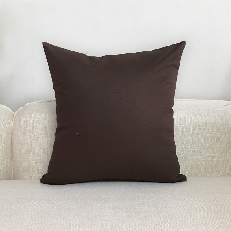 Solid Color Cushion Sofa Pillow White Blue Gray Coffee Color Purple Red Cushion Cover Waist Pillow