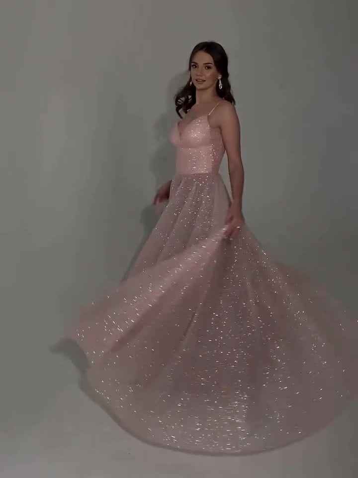 Sequined Backless Evening Dress