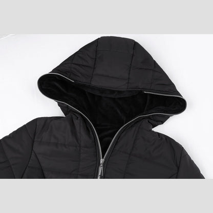 Hooded long-sleeved warm and velvet cotton jacket - DropOnline.co