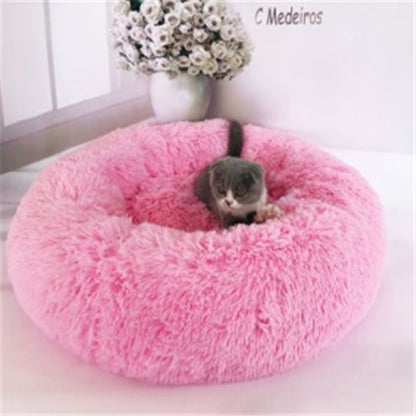 Round Long Hairy Autumn And Winter Nest Pad Cat Mattress - DropOnline.co