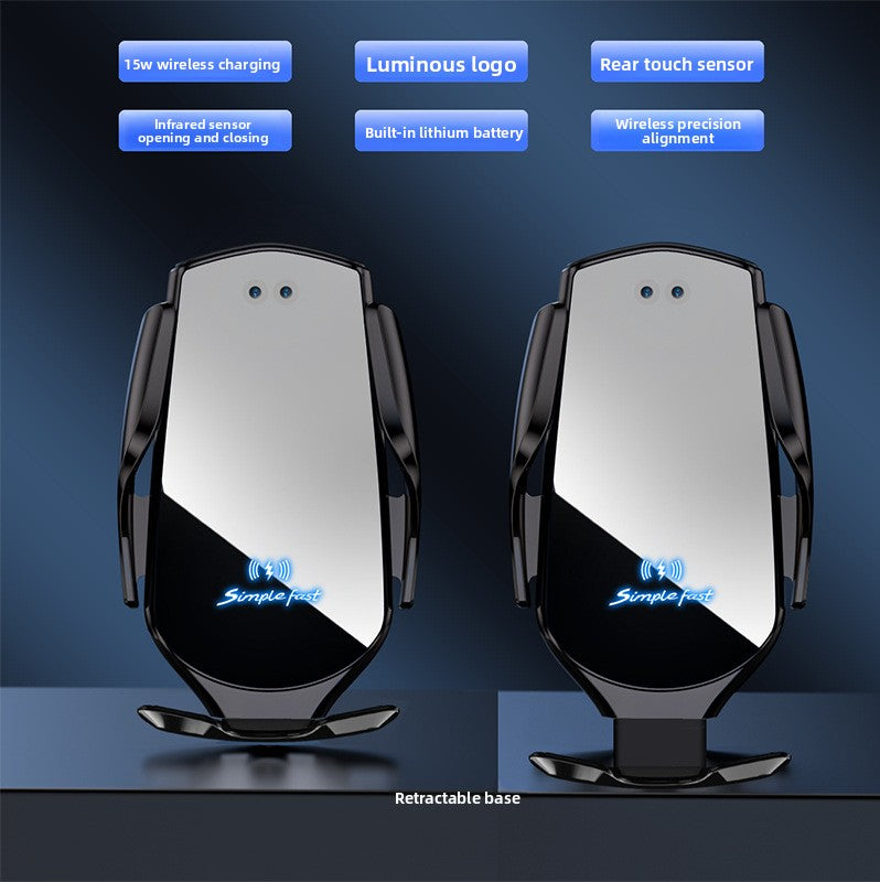 Magnetic Car Phone Mount with 15W Wireless Charging - Dashboard Holder
