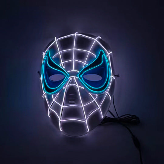 Halloween Glow-in-the-Dark Mask - LED Spider Design