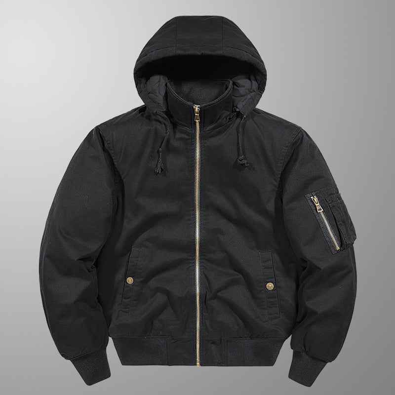 Men's Casual Hooded Padded Work Jacket