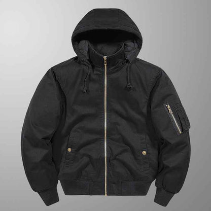Men's Casual Hooded Padded Work Jacket