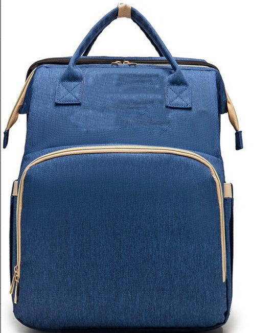 USB Charging Mommy Bed Backpack - Foldable Large Capacity Multi-Function Baby Bag