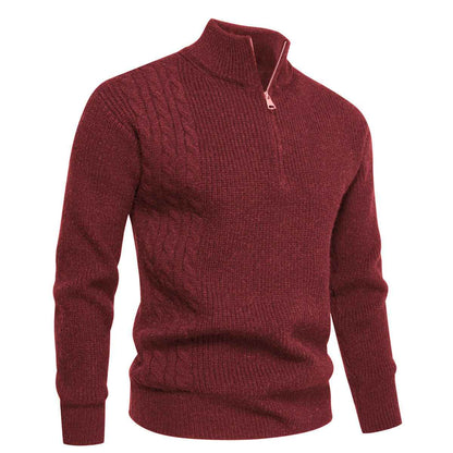 Autumn And Winter Men's Half-zip Pullover Sweater