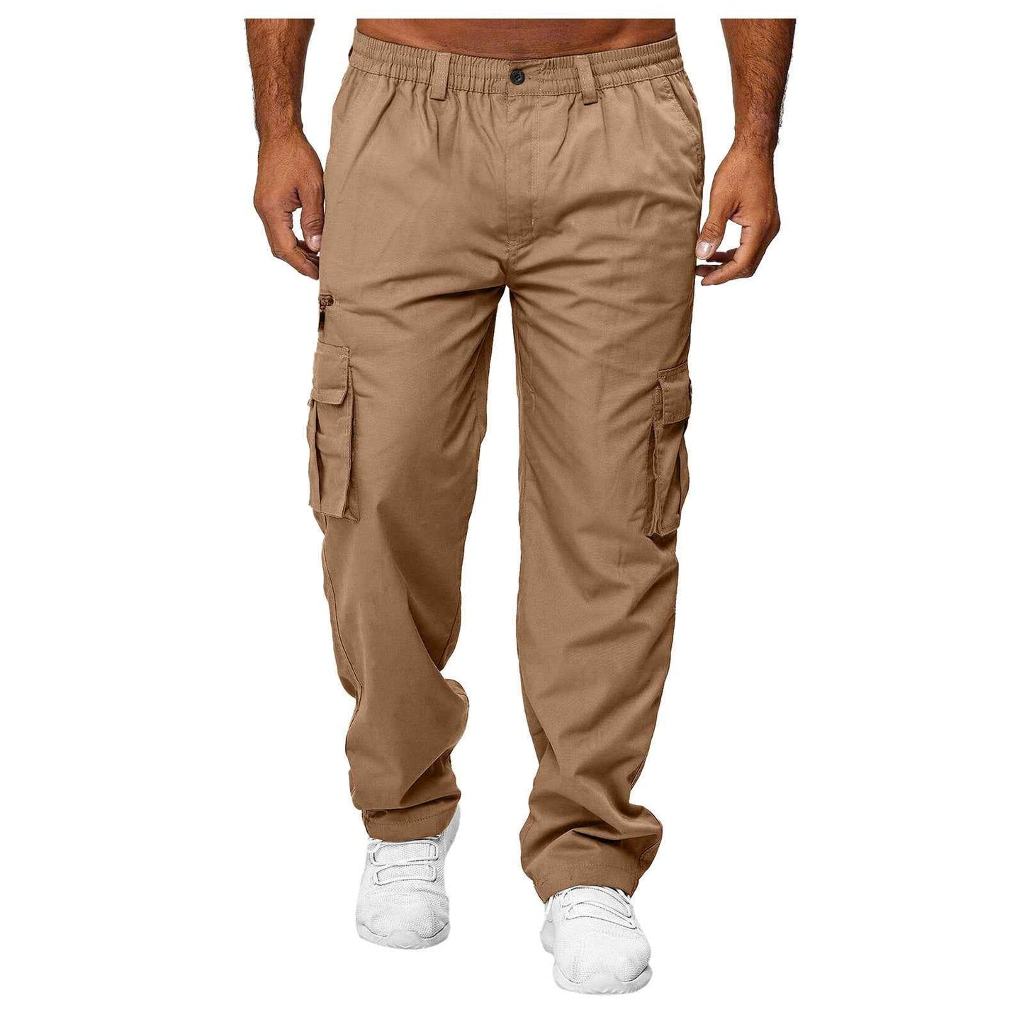 Men's Casual Multi-Pocket Cargo Pants - Loose Straight Fit Trousers