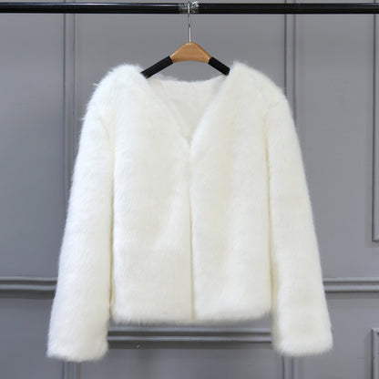 Fashionable imitation fox fur coat fur coat fur coat fur coat short style - DropOnline.co
