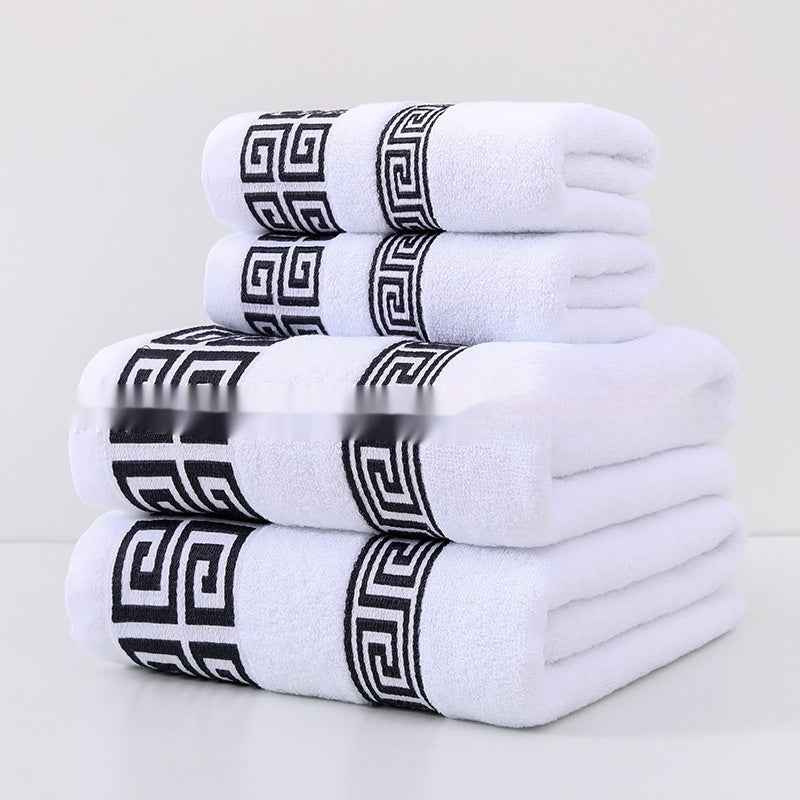 Wide Satin Jacquard Beach Cotton Bath Towel