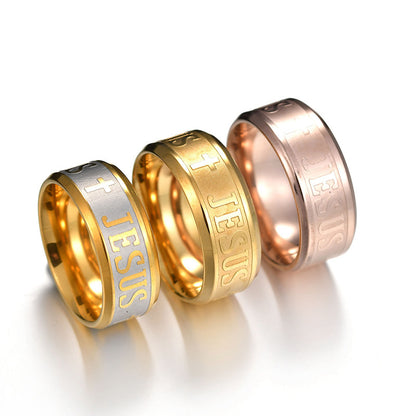 Jesus Cross Stainless Steel Ring - DropOnline.co