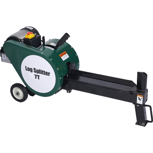 Double Flywheel Electric Log Splitter  Log Splitter Electric Portable 7 Ton Hotizontal 2HP 16A,electric Firewood Splitting Machine