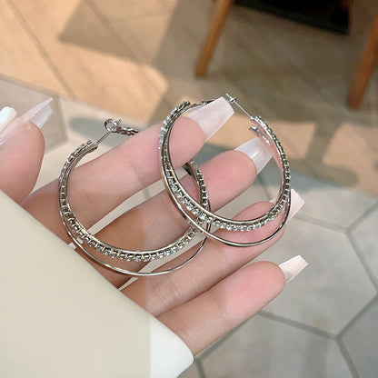 Simple Simple Bracelet Earrings Metal Cold Style Ring - DropOnline.co
