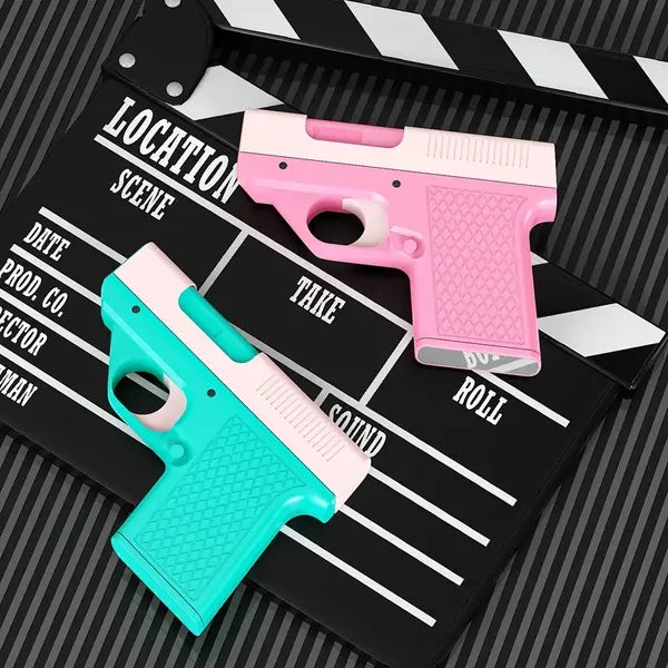 Windproof Adjustable Flame Lighter - Portable Liquid Gas Filling Igniter, Zinc Alloy Shell, Light Green And Pink Handle, Suitable For Camping, Barbecue And Baking (no Battery Required)