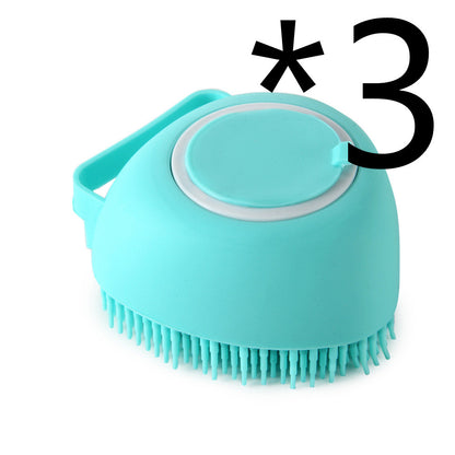Silicone Dog Bath Massage Gloves Brush - Pet Grooming Tool with Shampoo Dispenser for Dogs & Cats - DropOnline.co