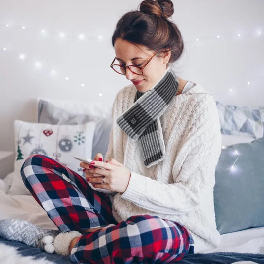 USB Electric Heated Scarf - Winter Neck Wrap with Heating Technology