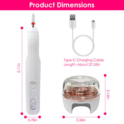 1Pc Portable Cordless Electric Nail Drill Kit Charging Base With UV Nail Dryer 6Pcs Nail Drill Bits 5Speeds Direction Control Timer Setting For Acrylic Gel Nails Polish Manicure Pedicure - DropOnline.co