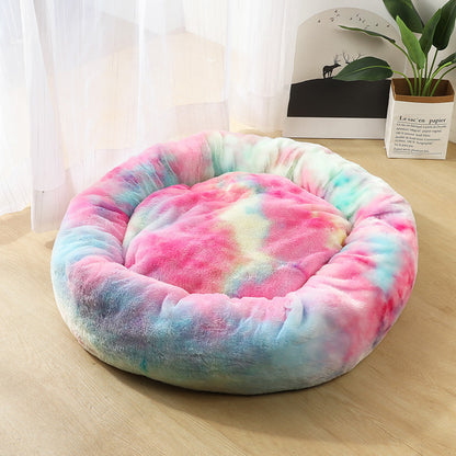 Dog Beds For Small Dogs Round Plush Cat Litter Kennel Pet Nest Mat Puppy Beds - DropOnline.co