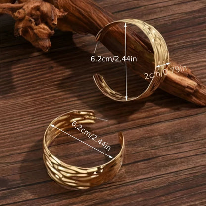 Bold Statement  Gold Hoop Earrings - DropOnline.co