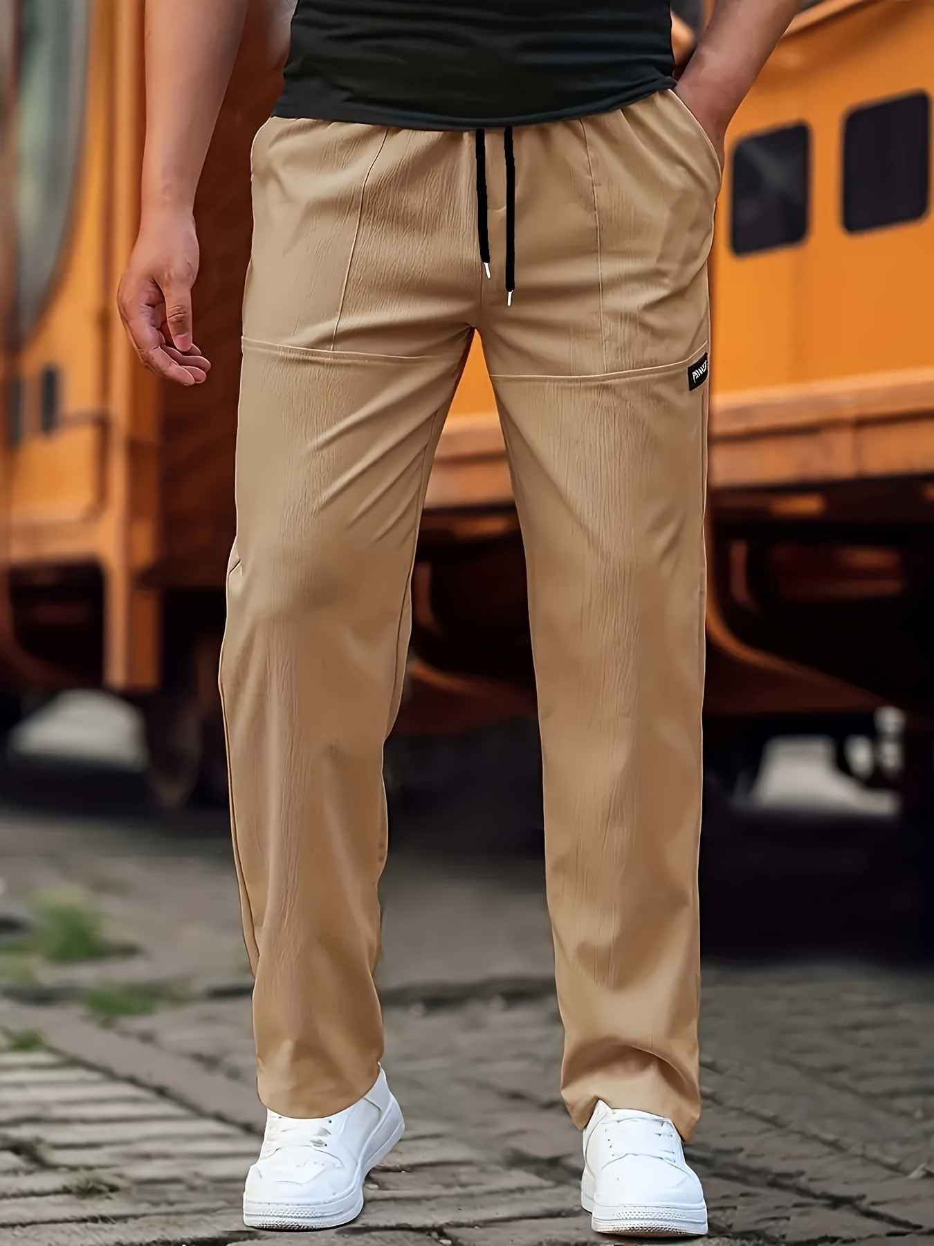 Men's Fashion Printed Ankle Pants - Casual Tapered Trousers