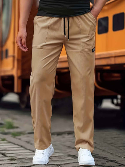 Men's Fashion Printed Ankle Pants - Casual Tapered Trousers