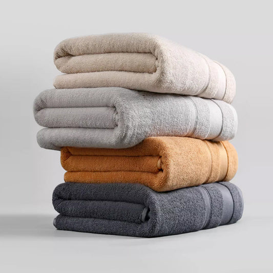 Large 100% Cotton Bath Towel Set - Premium Absorbent