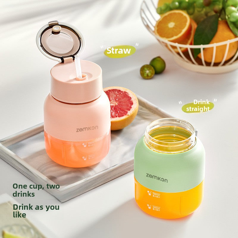 Portable Fruit Juicer 800ml - Rechargeable Mini Blender with Stainless Steel Blades