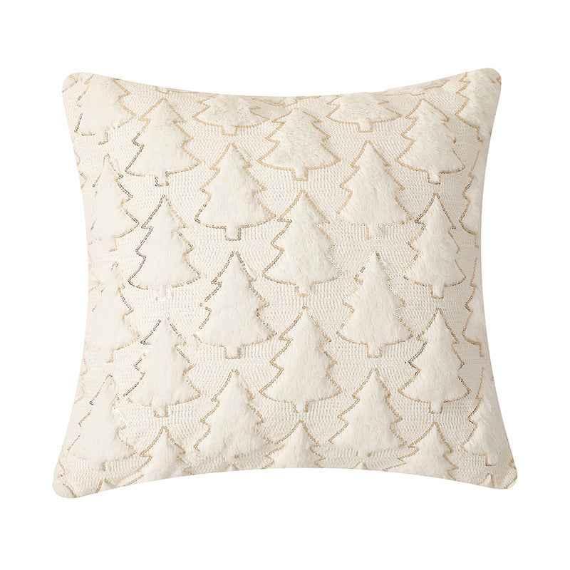 Holiday Ornament Plush Pillowcase - Festive Bedroom Bedside Cushion Cover - DropOnline.co