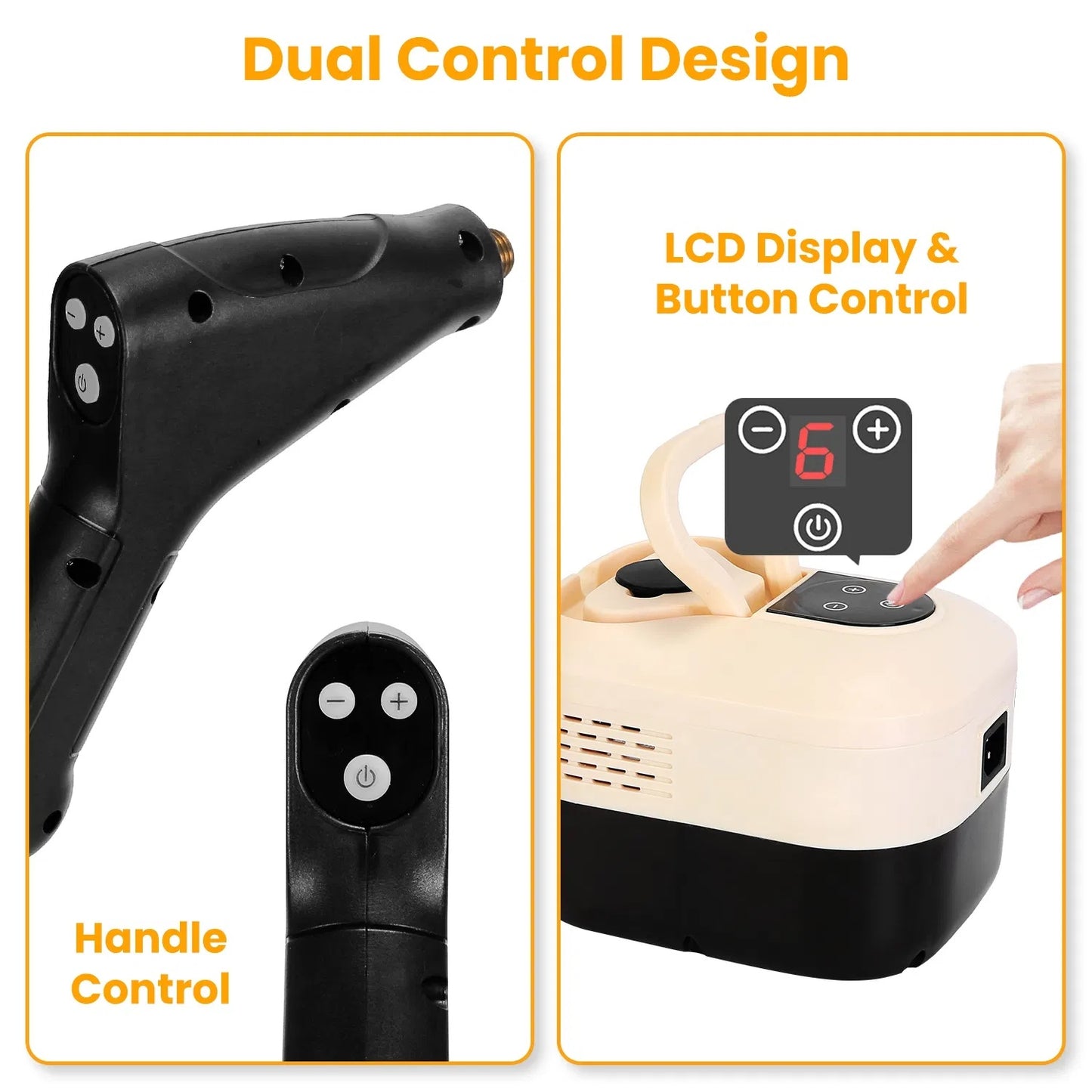 1500W Handheld High Temperature And Pressure Steamer Cleaner With 1200ML Tank 8 Accessories 6 Steam Levels Digital Display Handle Control For Dirt Grease Grout Tile Floor Couch Car