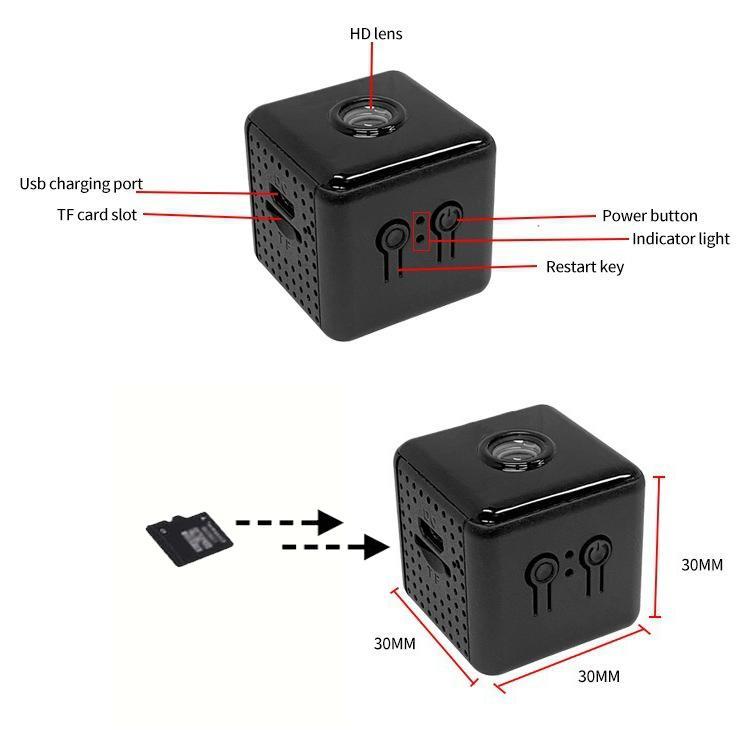 Smart Home Security Camera - Modern Tech Cube Design