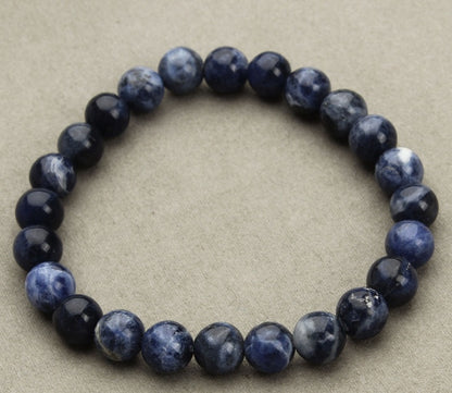 Aventurine Blue Sandstone Beads Round Bead Bracelet Bracelet - DropOnline.co